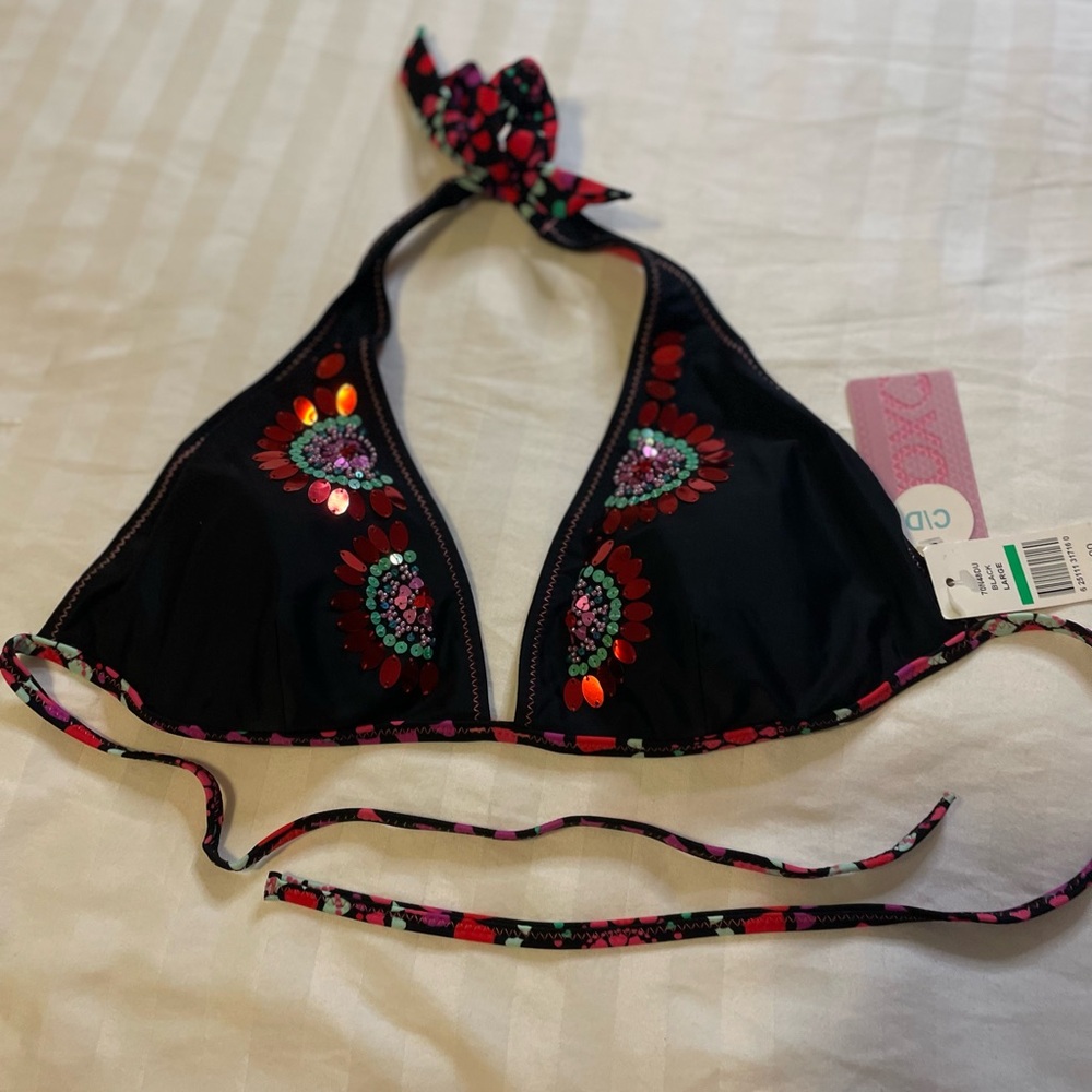 XOXO Black and Red Bikini with Halter Top - Picture 9 of 15